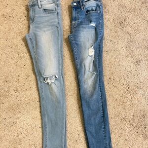 Vigoss Women's Skinny Jeans - Light Blue and Dark Blue